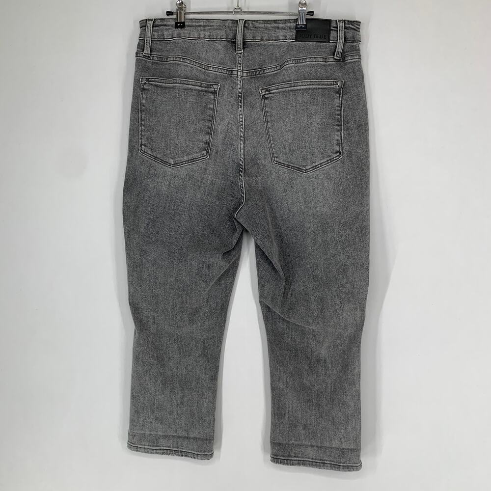 Judy Blue Women Full Size Button Fly High Waist Cuffed Capris 24 Gray Denim 23 - Picture 13 of 15